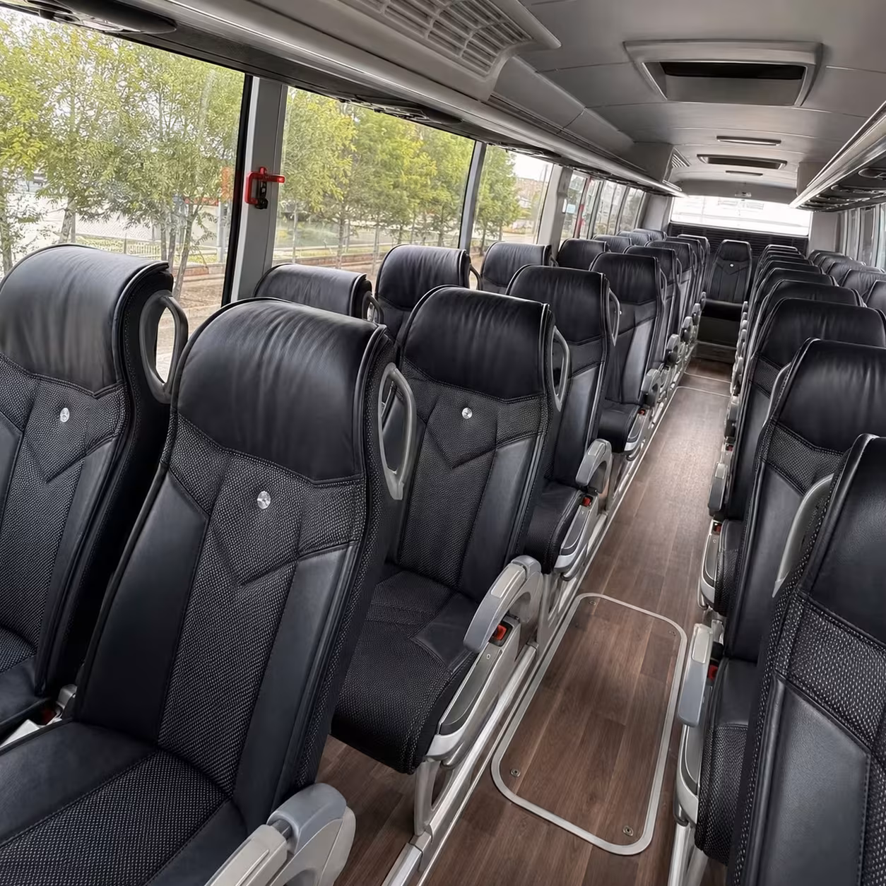 cincinnati charter bus rental interior
