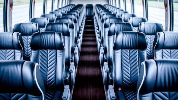cincinnati 50 passenger charter bus inside