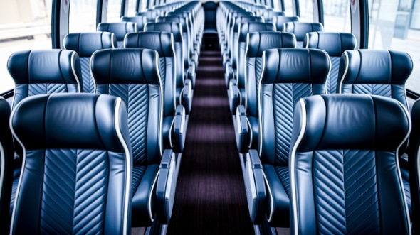 cincinnati 54 passenger charter bus inside