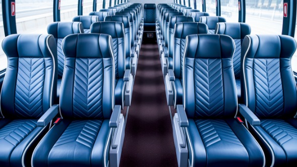 cincinnati 56 passenger charter bus inside