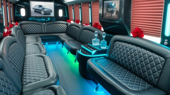 cincinnati party bus rental inside