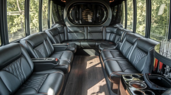 cincinnati party bus rental interior